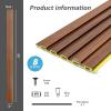 imageArt3d Slat Wall Panels WPC Soundproof 3D Wall Paneling for Interior Wall Decor TV Background 8Pack 96 x 6 in Gray OakTeak