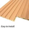 imageArt3d WPC Wainscoting Panels 16Pack 48 x 6 Inch 3D Wall Accents for Interior Wall Decor Living Room Bedroom BlackBoxwood