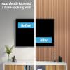 imageArt3d WPC Wainscoting Panels 16Pack 48 x 6 Inch 3D Wall Accents for Interior Wall Decor Living Room Bedroom BlackBoxwood