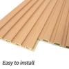 imageArt3d WPC Wainscoting Panels 16Pack 48 x 6 Inch 3D Wall Accents for Interior Wall Decor Living Room Bedroom BlackBoxwood