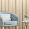 imageArt3d WPC Wainscoting Panels 16Pack 48 x 6 Inch 3D Wall Accents for Interior Wall Decor Living Room Bedroom BlackOak