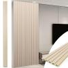 imageArt3d WPC Wainscoting Panels 16Pack 48 x 6 Inch 3D Wall Accents for Interior Wall Decor Living Room Bedroom BlackOak