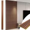 imageArt3d WPC Wainscoting Panels 16Pack 48 x 6 Inch 3D Wall Accents for Interior Wall Decor Living Room Bedroom BlackTeak