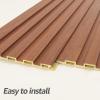 imageArt3d WPC Wainscoting Panels 16Pack 48 x 6 Inch 3D Wall Accents for Interior Wall Decor Living Room Bedroom BlackTeak