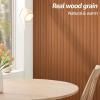 imageArt3d WPC Wainscoting Panels 16Pack 48 x 6 Inch 3D Wall Accents for Interior Wall Decor Living Room Bedroom BlackTeak
