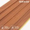 imageArt3d WPC Wainscoting Panels 16Pack 48 x 6 Inch 3D Wall Accents for Interior Wall Decor Living Room Bedroom BlackTeak