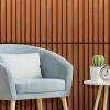 imageArt3d WPC Wainscoting Panels 16Pack 48 x 6 Inch 3D Wall Accents for Interior Wall Decor Living Room Bedroom BlackTeak