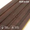 imageArt3d WPC Wainscoting Panels 16Pack 48 x 6 Inch 3D Wall Accents for Interior Wall Decor Living Room Bedroom BlackWalnut