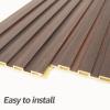 imageArt3d WPC Wainscoting Panels 16Pack 48 x 6 Inch 3D Wall Accents for Interior Wall Decor Living Room Bedroom BlackWalnut
