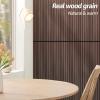 imageArt3d WPC Wainscoting Panels 16Pack 48 x 6 Inch 3D Wall Accents for Interior Wall Decor Living Room Bedroom BlackWalnut