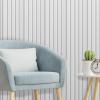 imageArt3d WPC Wainscoting Panels 16Pack 48 x 6 Inch 3D Wall Accents for Interior Wall Decor Living Room Bedroom BlackWhite