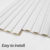 imageArt3d WPC Wainscoting Panels 16Pack 48 x 6 Inch 3D Wall Accents for Interior Wall Decor Living Room Bedroom BlackWhite