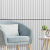 imageArt3d WPC Wainscoting Panels 16Pack 48 x 6 Inch 3D Wall Accents for Interior Wall Decor Living Room Bedroom BlackWhite