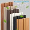 imageArt3d WPC Wainscoting Panels 16Pack 48 x 6 Inch 3D Wall Accents for Interior Wall Decor Living Room Bedroom BlackWhite