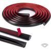imageArt3d 10 Ft Flexible Trim Caulk Strip Peel and Stick Trim for Molding Tile Edge Ceiling Wall Corner in SilverBlack