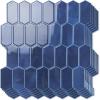 imageArt3d 10Sheet HeavyDuty Peel and Stick Backsplash SelfAdhesive Vinyl Wall Tiles for Kitchen Countertop Bathroom GreenDark Blue