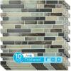imageArt3d 10Sheet HeavyDuty Peel and Stick Backsplash Waterproof Wall Tiles Stick on Kitchen Backsplash Living Space Beige ampamp WhiteDark Brown
