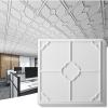 imageArt3d 12Pack Lightweight Drop Ceiling Tiles for Suspended Grid 2x2 ft Ceiling Panels in White Cover 48 SqFtWhite