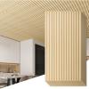 imageArt3d 12Pack Slat Design 3D Wall Panels for Interior Wall Decor 2x4 FT PVC Decorative Drop Ceiling Tiles  BlackOblong  Oak