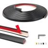 imageArt3d 20ft Outside Vinyl Corner Trim Peel and Stick for Tile and Wall Edges Furniture Decoration BlackBlack