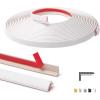 imageArt3d 20ft Outside Vinyl Corner Trim Peel and Stick for Tile and Wall Edges Furniture Decoration BlackWhite