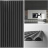 imageArt3d 2x4 ft Drop Ceiling Tiles in White 12Sheet SemiCylinder Design 3D Wall Panels for Interior Wall Decor 24x48 inchSemiCylinder Black