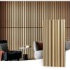 imageArt3d 4pcs107 x 8in Slat Acoustic Panel for Wall and Ceiling 3D Fluted Sound Absorbing Panel with Wood Finish OakOak