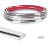 imageArt3d 76M Peel and Stick Trim for Backsplash Tile Edge SelfAdhesive Liner for Corner Decor in WhiteStainless Steel