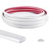 imageArt3d 76M Peel and Stick Trim for Backsplash Tile Edge SelfAdhesive Liner for Corner Decor in WhiteWhite