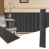 imageArt3d WPC Wainscoting Panels 16Pack 48 x 6 Inch 3D Wall Accents for Interior Wall Decor Living Room Bedroom BlackBlack