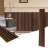 imageArt3d WPC Wainscoting Panels 16Pack 48 x 6 Inch 3D Wall Accents for Interior Wall Decor Living Room Bedroom BlackWalnut