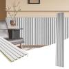 imageArt3d WPC Wainscoting Panels 16Pack 48 x 6 Inch 3D Wall Accents for Interior Wall Decor Living Room Bedroom BlackWhite