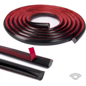 imageArt3d 10 Ft Flexible Trim Caulk Strip Peel and Stick Trim for Molding Tile Edge Ceiling Wall Corner in SilverBlack
