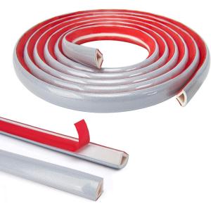 imageArt3d 10 Ft Flexible Trim Caulk Strip Peel and Stick Trim for Molding Tile Edge Ceiling Wall Corner in SilverSilver