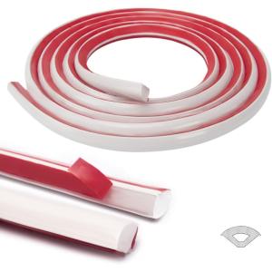 imageArt3d 10 Ft Flexible Trim Caulk Strip Peel and Stick Trim for Molding Tile Edge Ceiling Wall Corner in SilverWhite