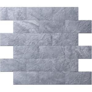 imageArt3d 10Pack Peel and Stick Wall Tile for Backsplash Stick on Stone Tile for Kitchen Bathroom Fireplace Vanitity in Stone BeigeBlueGray