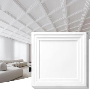 imageArt3d 12Pack 24x24 Inch PVC Waterproof Drop Ceiling Tiles for Home Dcor  2x2 ft 3D Modern Ceiling Panel for Suspended Grid BlackWhite