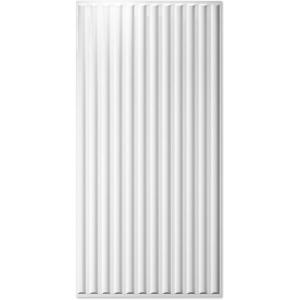 imageArt3d 2x4 ft Drop Ceiling Tiles in White 12Sheet SemiCylinder Design 3D Wall Panels for Interior Wall Decor 24x48 inchCylinder White