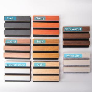 imageArt3d 4Piece Wood Slat Acoustic Panels for Stylish Decor and Noise Reduction 3D Textured Panel for Ceiling and Wall Matte BlackSamples Pack