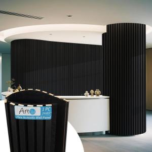 imageArt3d 5Pack Acoustic Wood Slat Wall Panel Sample  59 x 47 Inch Sound Absorbing Panels 5 ColorsBlackwood