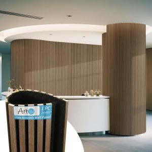 imageArt3d 5Pack Acoustic Wood Slat Wall Panel Sample  59 x 47 Inch Sound Absorbing Panels 5 ColorsEbony