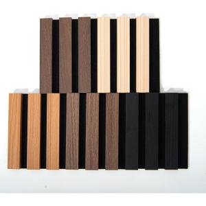 imageArt3d 5Pack Acoustic Wood Slat Wall Panel Sample  59 x 47 Inch Sound Absorbing Panels 5 ColorsMulticolored5 Colors