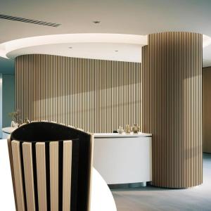 imageArt3d 5Pack Acoustic Wood Slat Wall Panel Sample  59 x 47 Inch Sound Absorbing Panels 5 ColorsOak