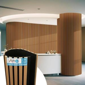imageArt3d 5Pack Acoustic Wood Slat Wall Panel Sample  59 x 47 Inch Sound Absorbing Panels 5 ColorsTeak