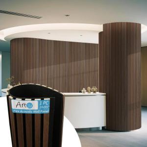 imageArt3d 5Pack Acoustic Wood Slat Wall Panel Sample  59 x 47 Inch Sound Absorbing Panels 5 ColorsWalnut