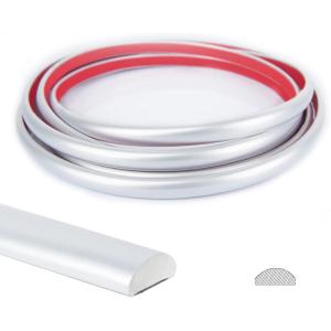 imageArt3d 76M Peel and Stick Trim for Backsplash Tile Edge SelfAdhesive Liner for Corner Decor in WhiteSilver