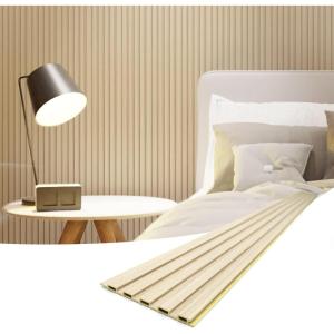 imageArt3d Slat Wall Panels WPC Soundproof 3D Wall Paneling for Interior Wall Decor TV Background 8Pack 96 x 6 in Gray OakOak