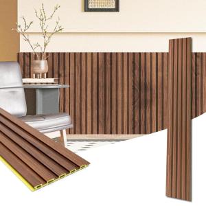 imageArt3d WPC Wainscoting Panels 16Pack 48 x 6 Inch 3D Wall Accents for Interior Wall Decor Living Room Bedroom BlackTeak