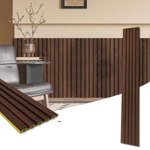 imageArt3d WPC Wainscoting Panels 16Pack 48 x 6 Inch 3D Wall Accents for Interior Wall Decor Living Room Bedroom BlackWalnut