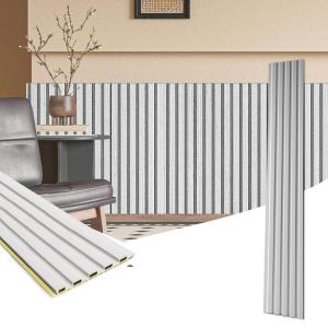imageArt3d WPC Wainscoting Panels 16Pack 48 x 6 Inch 3D Wall Accents for Interior Wall Decor Living Room Bedroom BlackWhite